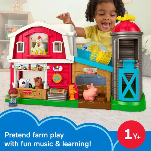 Vista 2 de Fisher-Price Little People Cuidando Animales Granja, Multiidioma