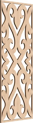 Vista 131 de Keene Paneles de pared decorativos de madera con calado, 9 3/8 pulgadas de ancho x 24 3/8 pulgadas de alto x 1/4 de alto, abedul Birch
