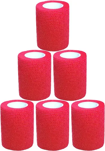Vista 12 de Baisunt Paquete de 6 vendajes cohesivos de 1 pulgada, cinta autoadhesiva autoadhesiva autoadhesiva transpirable para muñeca, tobillo, deportes, Negro