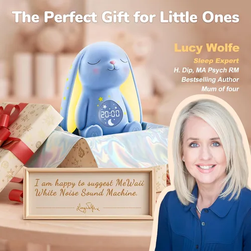 Vista 9 de Mom's Choice Awards丨Bunny White Noise Sound Machine Baby for Sleep - Detección de llanto AI, 100 sonidos relajantes, acceso completo a la aplicación