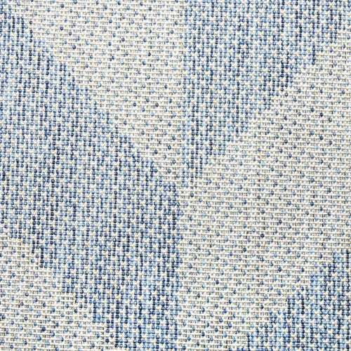 Vista 3 de Nicole Miller New York Patio Country Calla - Alfombra contemporánea de espiga para pasillo de interiores y exteriores, azul/gris, 1 pie y 9 pulgadas