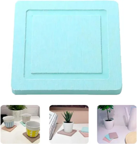 Vista 4 de Paquete de 2 posavasos de diatomita, posavasos para bebidas, portavasos de diatomita, posavasos de absorción de agua rápida, portavasos de diatomeas