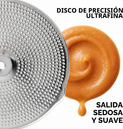 Vista 4 de Molinillo de Alimentos de Acero Inoxidable con 4 Discos Mejorado – Diseño Rotatorio Ergonómico para Salsa de Tomate, Puré de Manzana, Comida