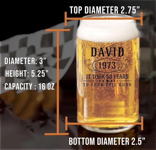 Vista 5 de Vaso impreso personalizado de 16 onzas – Regalos personalizados para hombres y mujeres, hermana, mamá, papá, idea de regalo de taza para beber