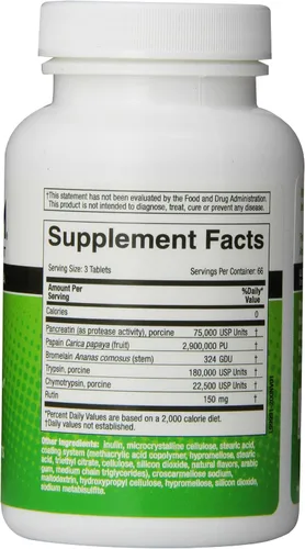 Vista 3 de Medizym Naturally Vitamins Enzima sistémica, apoyo articular e inmunológico, 200 unidades Enzima sistémica, apoya el sistema inmunológico saludable