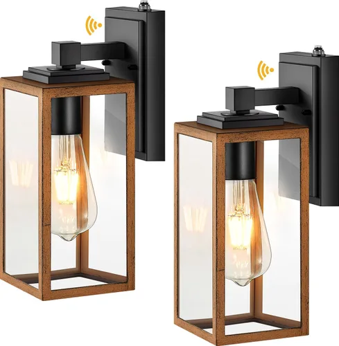 Vista 14 de VIANIS Lámpara de pared dorada para exteriores, sensor de anochecer a amanecer, apliques de montaje en pared exterior linternas luminaria para casa