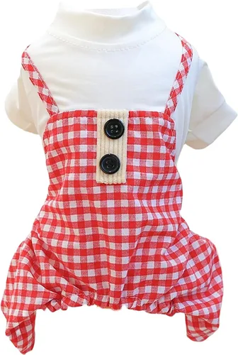 Vista 12 de Ropa para perros de verano con lazo, camisas elegantes para mascotas para perros pequeños, niños y niñas, cachorros, overol clásico, traje clásico