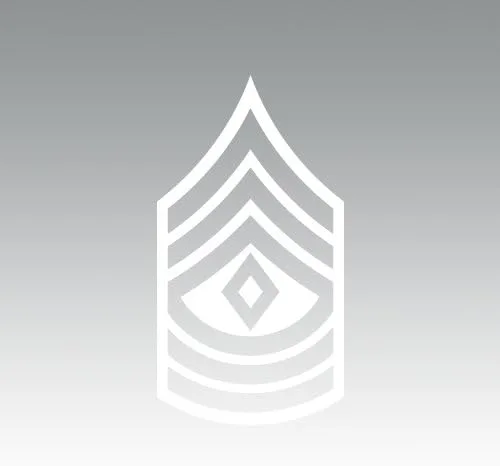 Vista 15 de E-8 Primer corte sargento Rank US Army – Adhesivo – Die 1sg or-8, Azul