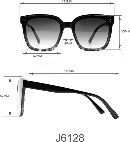 Vista 5 de essica Simpson J6214 - Gafas de sol cuadradas de gran tamaño para mujer