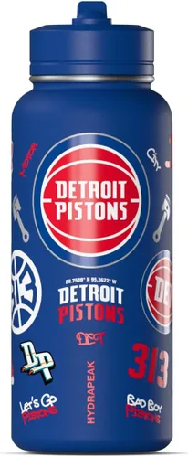 Vista 19 de Hydrapeak Botella de agua aislada de 32 onzas con licencia oficial de la NBA Boston Celtics, celebrando la ciudad de Boston, tapa de popote y asa