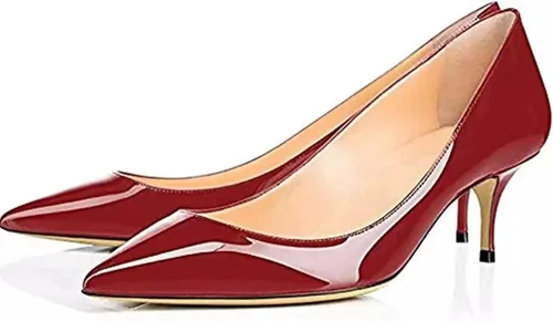 Vista 4 de Axellion Zapatos de tacón para mujer, zapatos de tacón de gatito, punta puntiaguda, tacón alto sin cordones para vestir de oficina