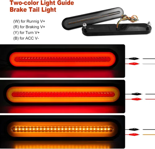 Vista 4 de Kit de luz LED de varilla para parachoques traseros duales/bagger compatible con motocicletas Harley Davidson Road King Glide, montaje vertical