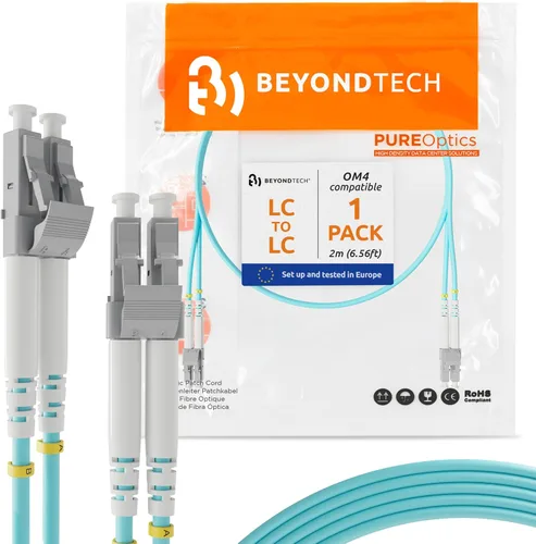 Vista 8 de Cable de conexión de fibra LC a LC de 3.3 ft (1 unidad) UPC Multimodo Dúplex Cable de fibra óptica - núcleo de 50/125µm, compatible con OM4 - Serie