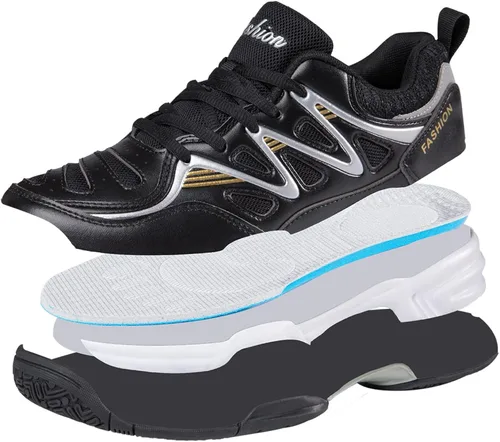 Vista 6 de EADNLY Zapatos de pickleball para hombre, zapatos de bádminton, zapatos de tenis para interiores, zapatos de pista de raquetbol, squash, zapatos