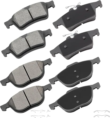 Vista 14 de Cciyu D627 Kit de 4 piezas de pastillas de freno cerámicas traseras 1994-2004 para Ford Mustang