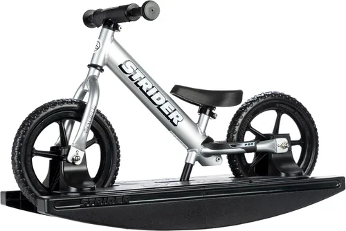 Vista 9 de Strider Bicicleta Pro de 12" (Perla Negra) + Base Mecedora - Ayuda a Enseñar al Bebé Cómo Montar una Bicicleta de Equilibrio - para Niños de 6 Meses