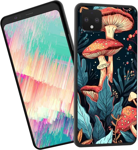Vista 89 de Funda delgada para Google Pixel 4 XL, funda delgada de silicona de TPU suave a prueba de golpes para Google Pixel 4 XL, gato negro luna estrellada