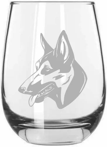 Vista 87 de Shar Pei (chino) - Vaso de vino sin tallo grabado para perro, 15.25 onzas