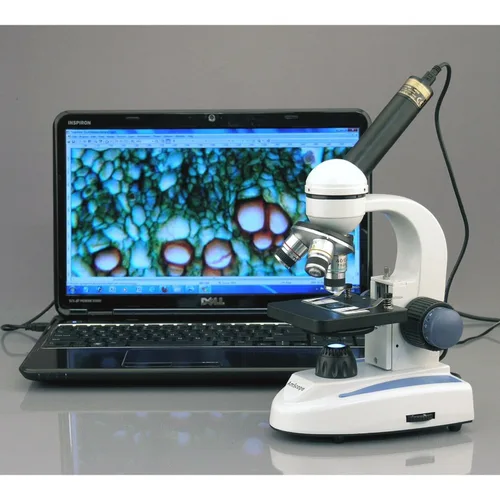 Vista 5 de AmScope Cámara Digital de Microscopio USB de 5.0 MP para Video Fijo y en Vivo con Capturador de Imágenes + Kit de Calibración