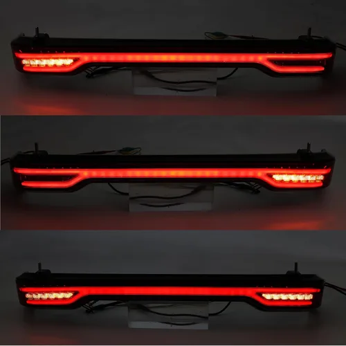 Vista 5 de TCT-MOTORPARTS Luces traseras LED de freno LED King para Harley Touring 2014-2025 Electra Glide Ultra Limited Road King Glide Street Negro