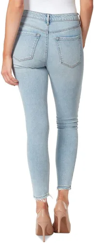 Vista 2 de Jessica Simpson Jeans de tobillo de tiro alto y desgastados para mujer