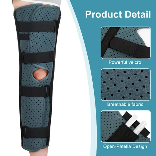 Vista 7 de Férula Inmovilizador de Rodilla Ortopédico para Dolor, Fracturas de Rodilla, Inestabilidad, LCA, LCM, Desgarro de Menisco, Artritis, Desplazamiento