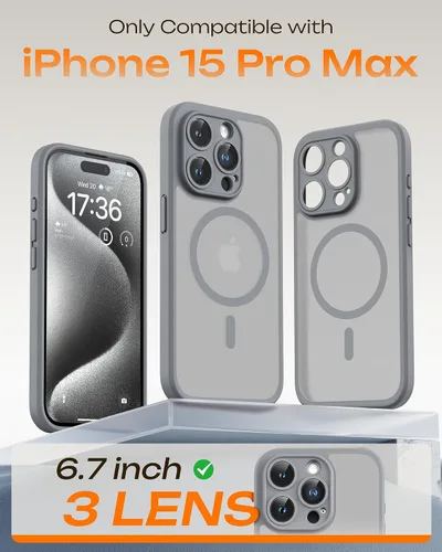 Vista 22 de TOCOL Funda para iPhone 11, compatible con Magsafe, protección completa de cámara, imanes integrados, protección contra caídas, funda translúcida