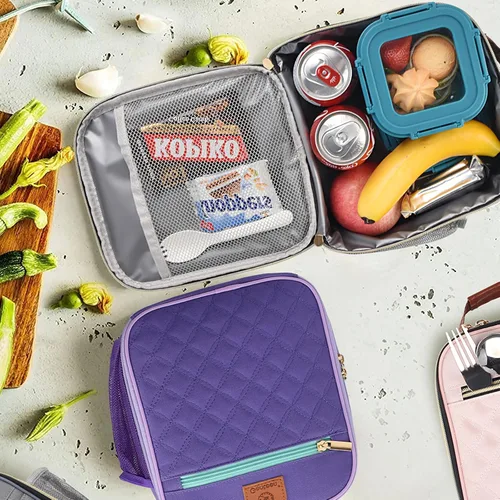 Vista 8 de Genteen Lonchera Bolsa de almuerzo reutilizable para hombres, mujeres, niños y adultos, bolsa de almuerzo aislada impermeable, lonchera enfriadora