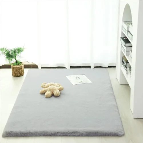 Vista 47 de Ghouse Alfombra ultrasuave de pelo sintético de conejo 2x3, alfombras lavables a máquina para dormitorio, alfombras esponjosas para sala de estar