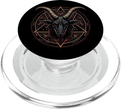 Vista 7 de Pentagram Baphomet Satanic Dark Art Evil Satan Devil 666 PopSockets intercambiables PopGrip