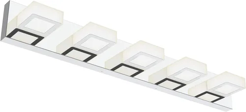 Vista 39 de Ralbay - Luz LED negra para tocador de baño, moderna, atenuable con 5 temperaturas de color, accesorios de iluminación de pared de acrílico negro