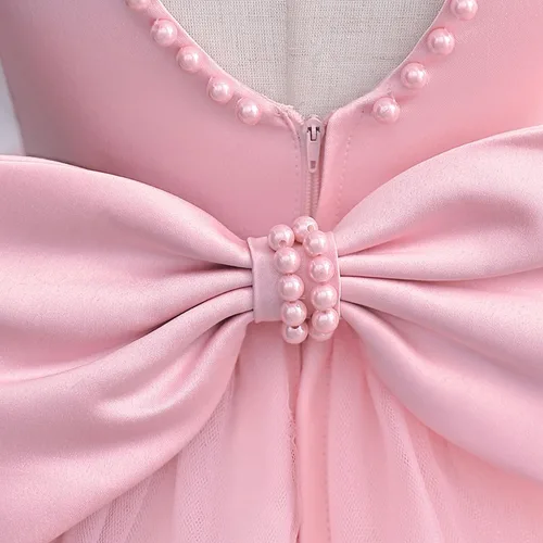 Vista 5 de NNJXD - Vestido de princesa de tul y manga larga de princesa para niña, niña pequeña y bebé, vestido floral de boda para niña