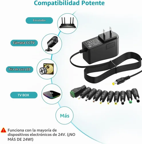 Vista 5 de 24V 1A Power Supply DC 24V Power Charger Cord AC Adapter