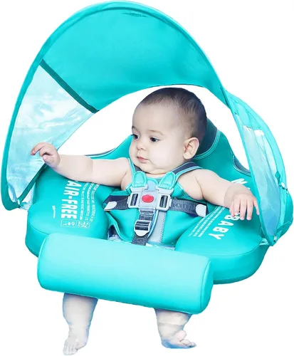 Vista 17 de Mambobaby Flotador con toldo mejorado no inflable para bebé, flotador inteligente de Mambo para natación, flotador de natación para bebé, flotador