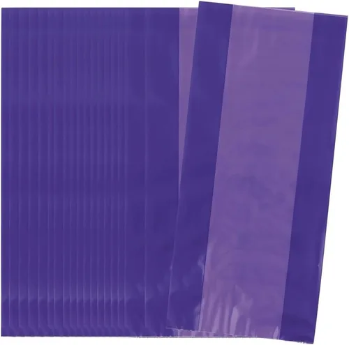 Vista 10 de Bolsas de plástico de celofán azul bebé para fiestas - 11.5" x 5" (30 unidades) Perfectas para regalos, dulces, golosinas