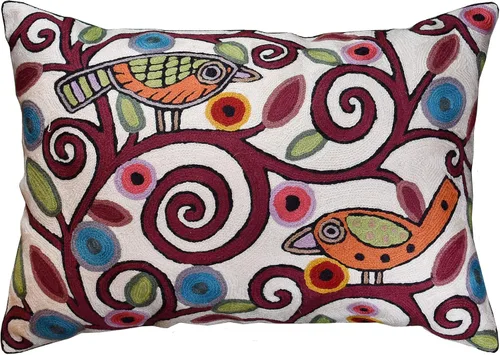 Vista 3 de Funda de almohada lumbar Hundertwasser biomorfo, funda de almohada abstracta moderna para sofá, casa de campo, para silla de exterior, cojines