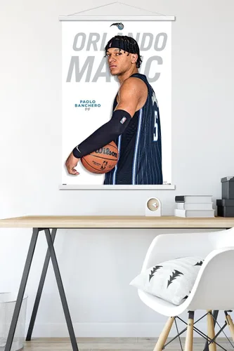 Vista 5 de Trends International NBA Orlando Magic - Póster de pared de Paolo Banchero Feature Series 23 con marco magnético