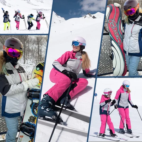 Vista 5 de Orolay Chaqueta de esquí de invierno impermeable para mujer, Nieve