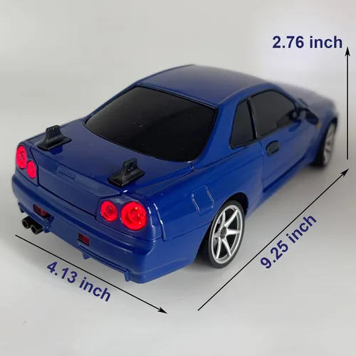 Vista 4 de HLSFWDRIVE LDRC 1/18 RC Drift Car con Gyro RWD Drift RC Car para adultos