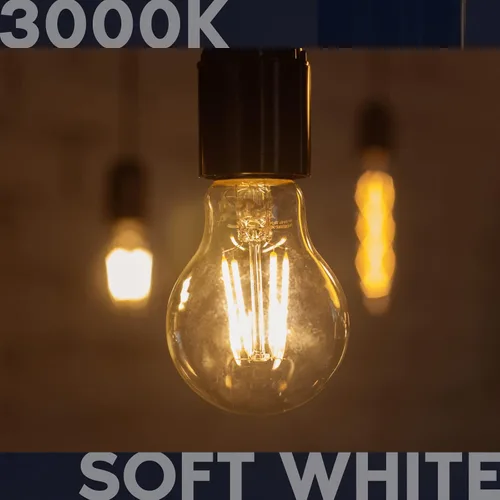 Vista 2 de LUXRITE Bombillas LED vintage A19 equivalentes a 100 W, 1600 lúmenes, blanco suave de 3000 K, bombillas Edison regulables, 12 W, clasificación