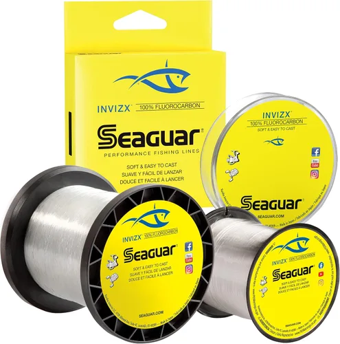 Vista 23 de Seaguar InvizX Multi-Species Fishing Line for Casting, Live Bait, Freshwater, 100% Fluorocarbon, Clear, Multiple Sizes