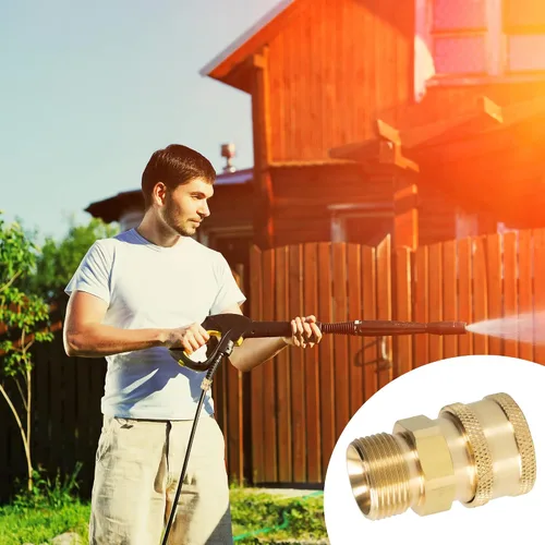 Vista 7 de LIULO TOOL 4 Pack Kit de Conexión Rápida para Lavadora a Presión, Kit de Desconexión Rápida, Kit de Conexión Rápida Métrica M22 de 14 mm a 3/8