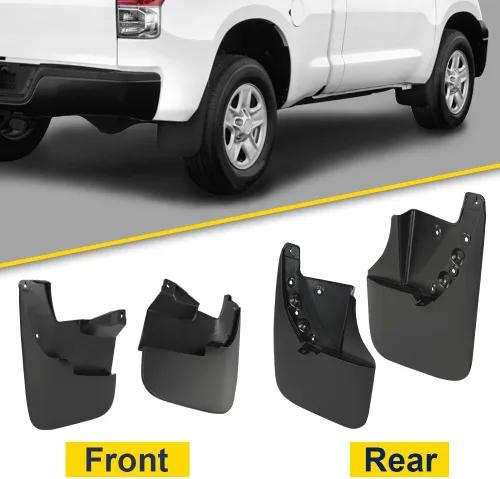 Vista 2 de CHEDA Protectores contra salpicaduras compatibles con Toyota Tundra 2007 2008 2009 2010 2011 2012 2013 sin bordes de rueda delanteros y traseros