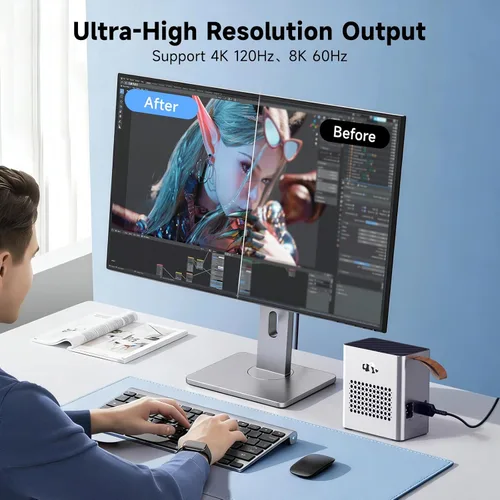 Vista 10 de NIMO Caja de tarjeta gráfica externa, AMD Radeon RX 7600M XT para portátil