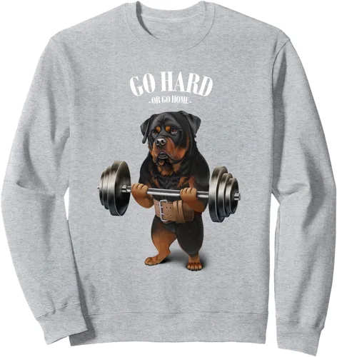 Vista 3 de Sudadera de levantamiento de pesas para perros Rottweiler, Negro