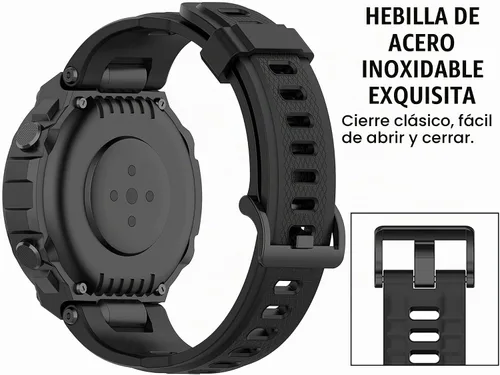 Vista 3 de QGHXO Correa para Amazfit T-Rex, correa de repuesto de silicona suave para reloj inteligente Amazfit T-Rex/T-Rex Pro