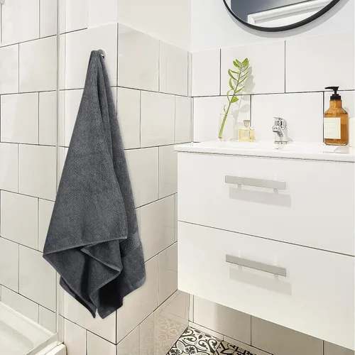 Vista 7 de Utopia Towels Juego de 4 toallas de baño de alta calidad, 100% algodón hilado en anillo de 21.16 oz/m², ligeras y altamente absorbentes, toallas
