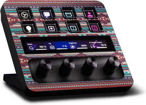 Vista 17 de MightySkins - Piel de fibra de carbono compatible con Elgato Stream Deck + - Morado sólido Acabado de fibra de carbono texturizado protector