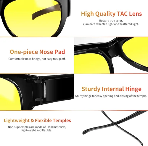 Vista 4 de GEGURI Gafas de sol ajustables para mujeres y hombres, gafas de sol de moda polarizadas 100% protección UV400