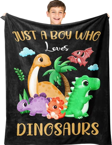 Vista 10 de Amonee-YL - Manta de dinosaurio para niñas, 40 x 50 pulgadas, regalos de dinosaurios